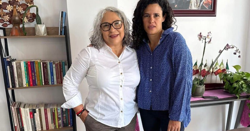 Rita Ozalia Rodríguez Velázquez fortalece agenda de organización con la presidenta nacional de Morena, Luisa María Alcalde.