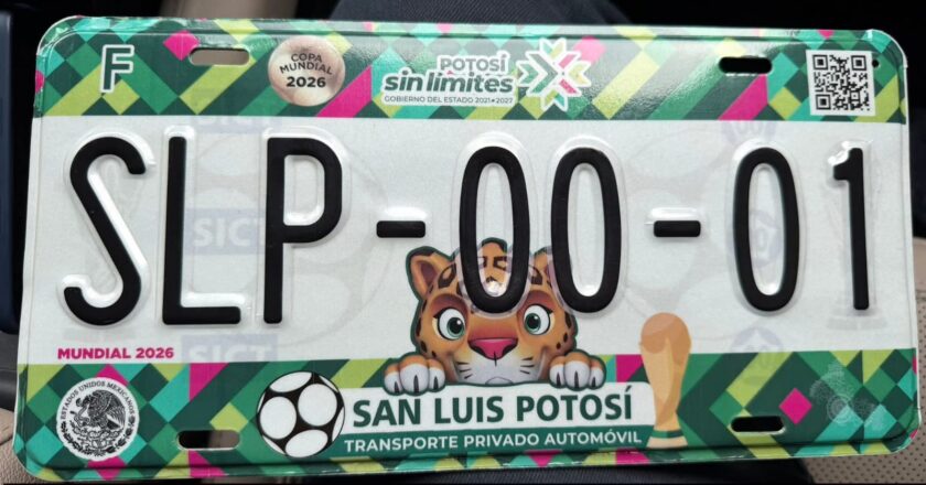 San Luis Potosí contará con placas vehiculares conmemorativas del Mundial de Fútbol 2026