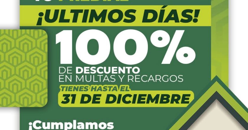 Últimos días del 100% de descuento en recargos del impuesto predial en Ciudad Valles