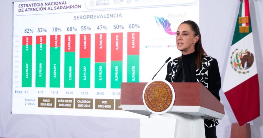 Gobierno federal pide calma ante brote de sarampión y asegura disponibilidad de vacunas