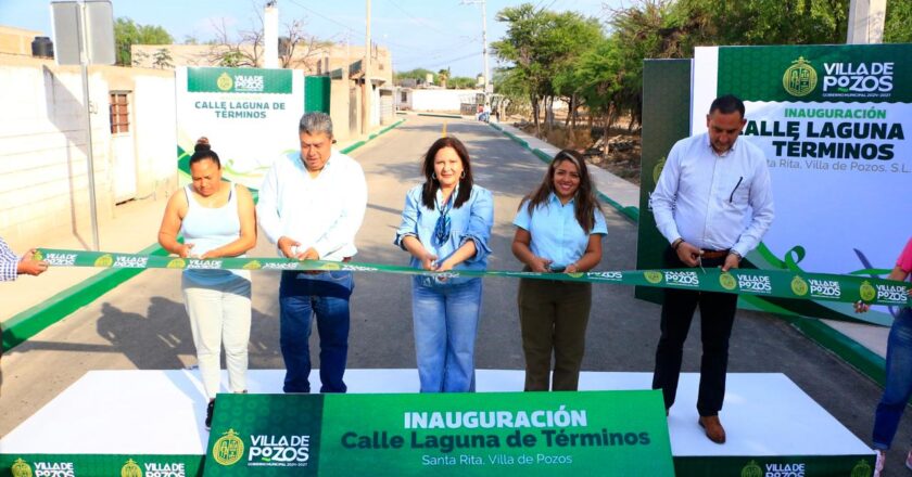 Villa de Pozos entrega rehabilitación vial en Santa Rita