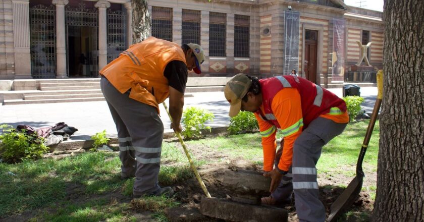 Realizan trabajos de rehabilitación en el Jardín San Juan de Dios