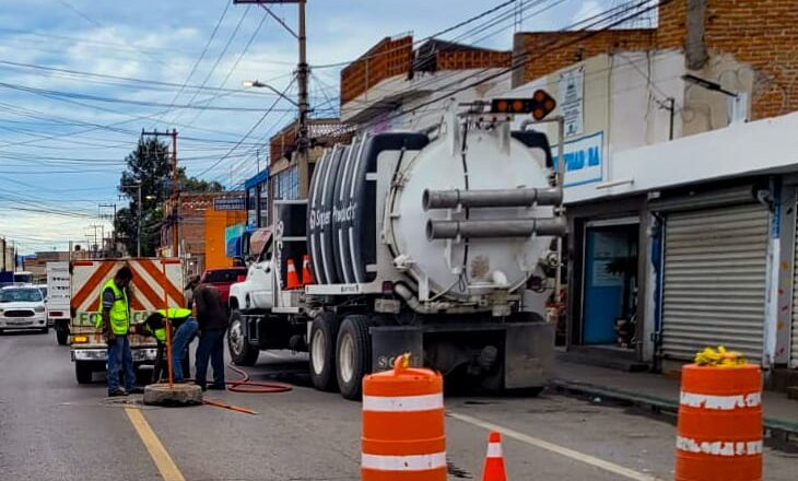 Refuerzan desazolve en Villa de Pozos ante temporada de lluvias