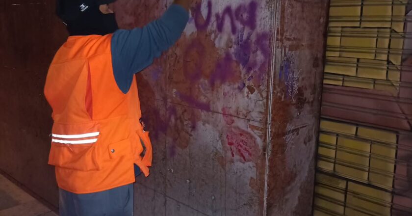 Refuerzan combate al grafiti en el Centro Histórico de San Luis Capital