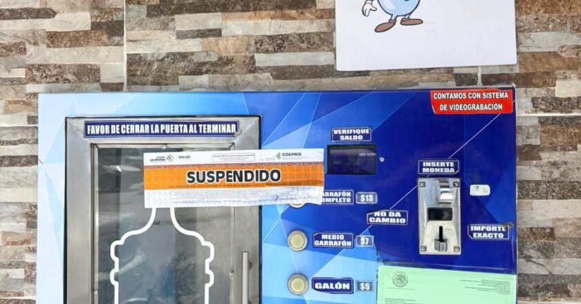 Suspenden más de 20 máquinas expendedoras de agua por faltas graves de higiene