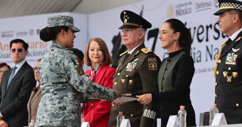 Sheinbaum: Guardia Nacional reduce 46% los homicidios y va por 170 mil elementos