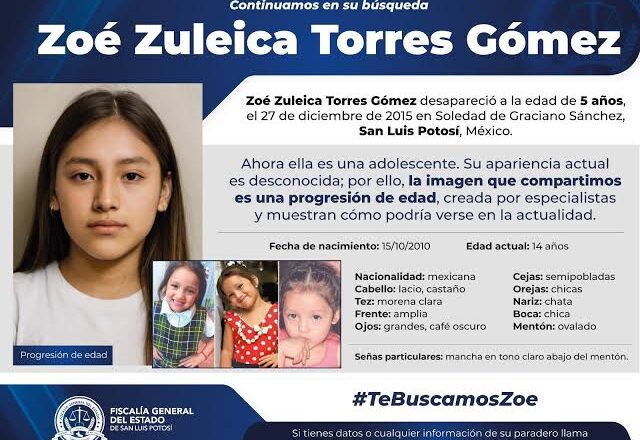 Una década sin ti: a Zoé Zuleica la dejó de buscar la fiscalía, denuncia su mamá