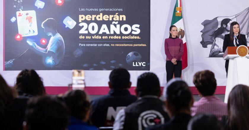 Sheinbaum llama a proteger a niñas, niños y adolescentes del uso excesivo de redes sociales