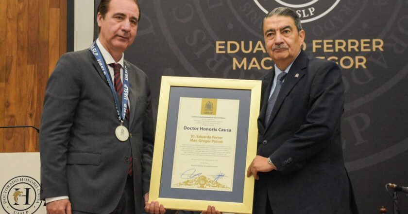 La UASLP distingue a Eduardo Ferrer Mac-Gregor con el Doctor Honoris Causa en su año del Bicentenario