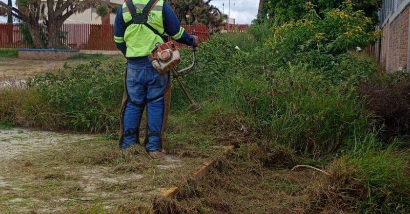 Villa de Pozos mantiene en buen estado las áreas verdes del municipio