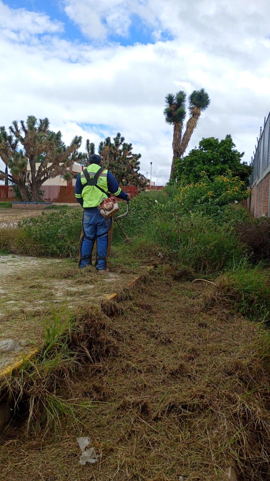 Villa de Pozos mantiene en buen estado las áreas verdes del municipio