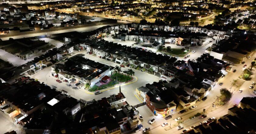 Villa de Pozos reporta avance del 98 % en la modernización del alumbrado público