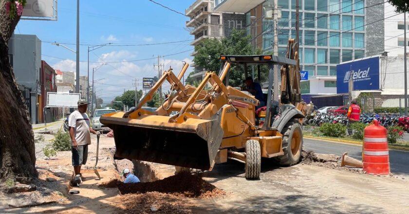 Avanza a buen ritmo obra sanitaria de Interapas en avenida Carranza