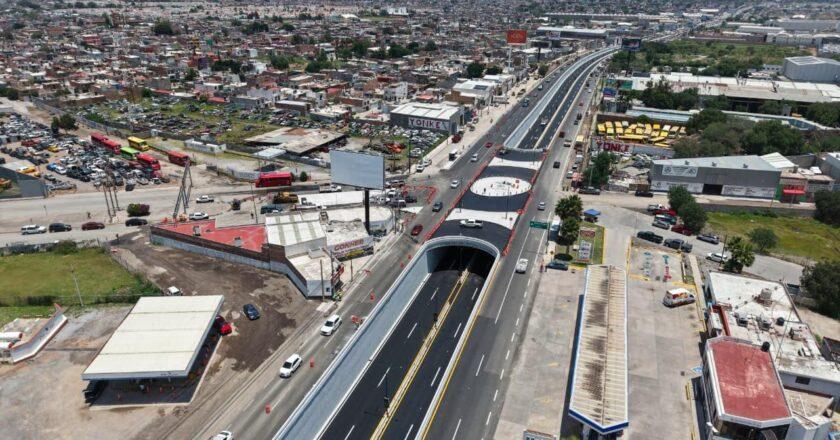 Entra en operación el nuevo paso a desnivel de Circuito Potosí y avenida de las Torres