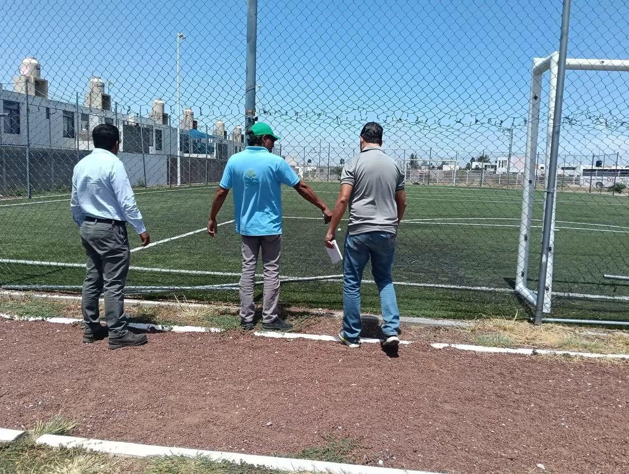 Villa de Pozos revisa unidades deportivas para definir mantenimiento y mejoras