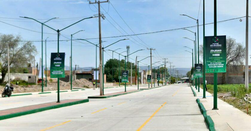 Entregan rehabilitación de la avenida Ponciano Arriaga en Soledad