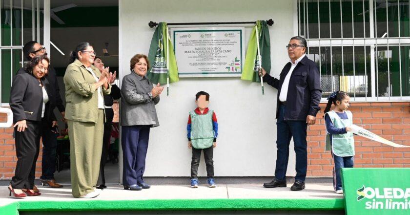 Amplían jardín de niños municipal con tres nuevas aulas en Soledad