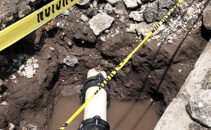 Interapas concluye reparación de fuga en San Leonel