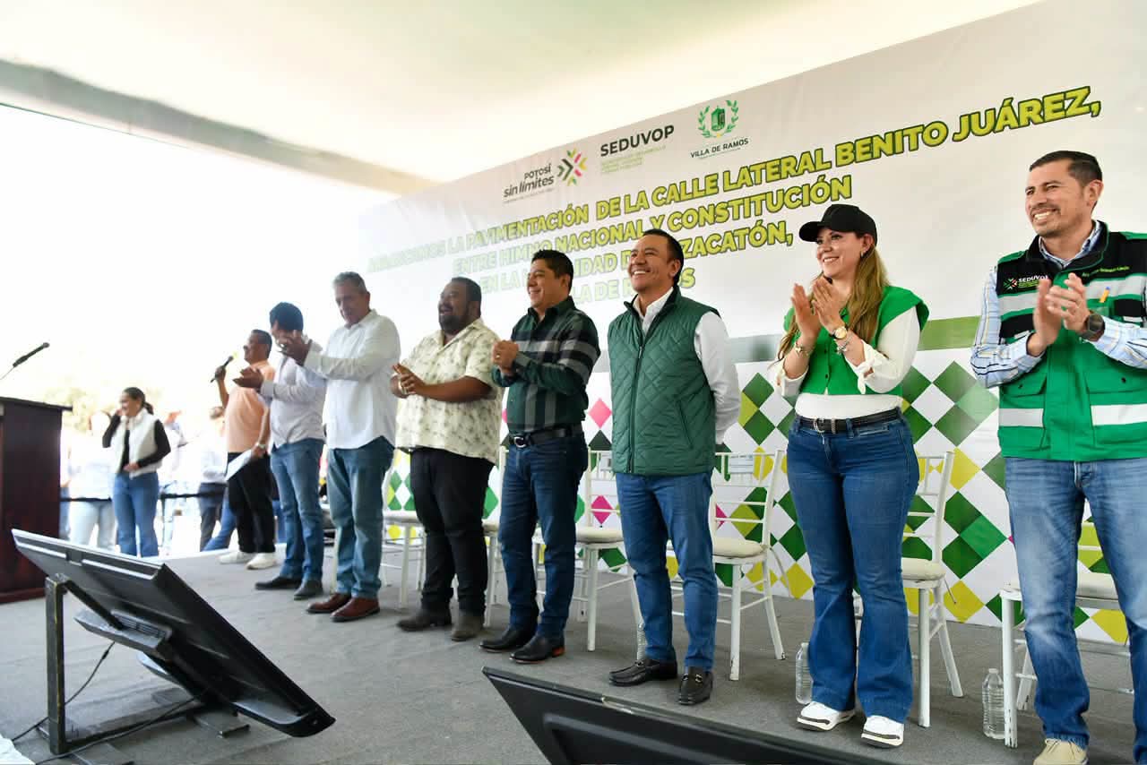 Destinan 12.2 millones de pesos a pavimentación en El Zacatón, Villa de Ramos