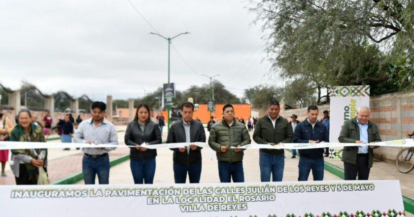 Invierten 16.9 millones de pesos en pavimentación y servicios básicos en Villa de Reyes