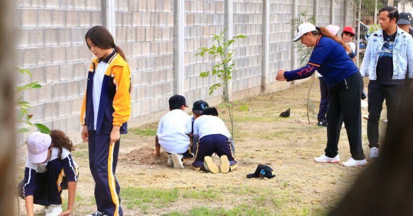 Reforestan el Parque Torre de Babel con más de 40 árboles en Villa de Pozos
