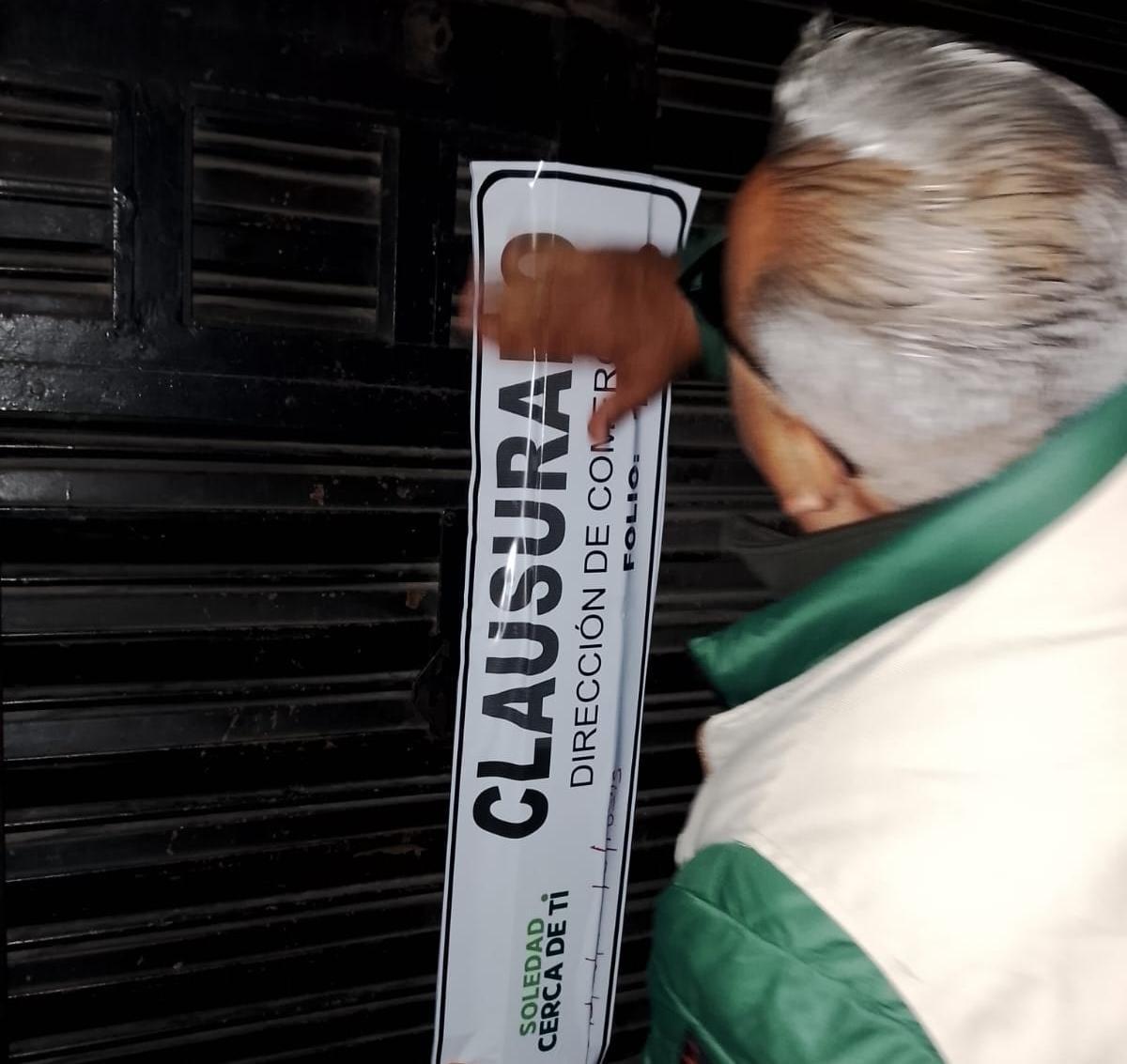 Clausuran dos centros nocturnos en Soledad por falta de licencias vigentes